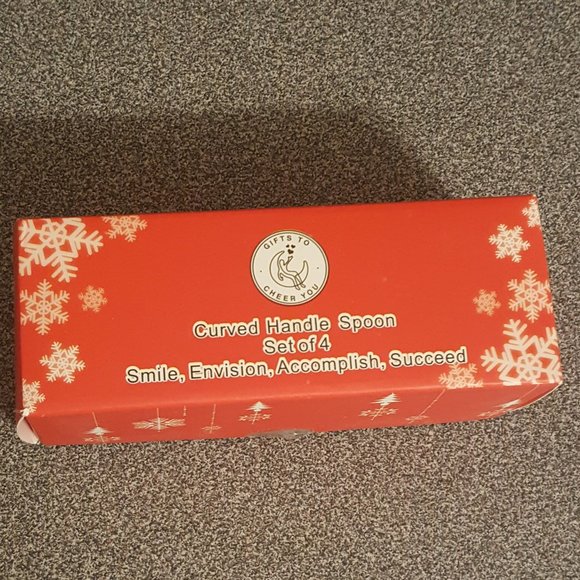 Set of 4 Faux Gold Curved Spoons NIB - Picture 4 of 4